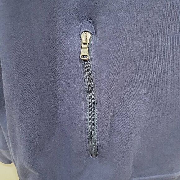 Polo Ralph Lauren Track Jacket XXL Navy Blue Full Zip 100% Cotton Interlocking - Picture 6 of 10